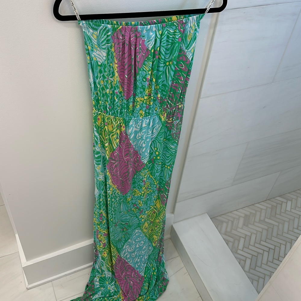 Lilly Pulitzer Strapless Maxi Dress- Size Small